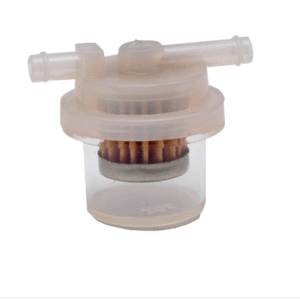 FILTRO DE GASOLINA UNIVERSAL FLUJO HORIZONTAL PLASTICO TRANSPARENTE