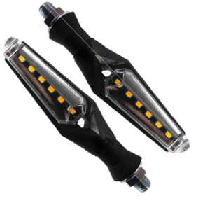 PAR DE DIRECCIONALES 12V 3 CABLES BI-COLOR BLANCO/AMARILLO UNIVERSALES