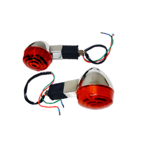 PAR DE DIRECCIONALES TRASERAS CHOPER, MICA AMARILLA