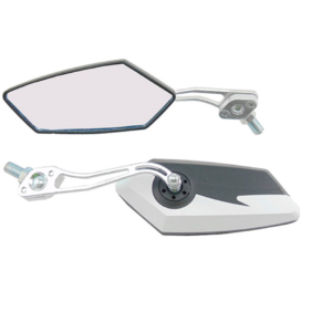 ESPEJOS UNIVERSALES IRON RACING MODERNO NEGRO/BLANCO