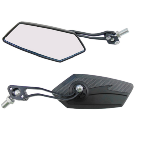 ESPEJOS UNIVERSALES IRON RACING MODERNO NEGRO/FIBRA