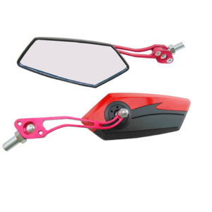 ESPEJOS UNIVERSALES IRON RACING MODERNO NEGRO/ROJO