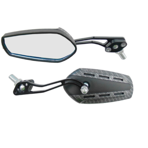 ESPEJOS UNIVERSALES IRON RACING RIEL NEGRO/FIBRA