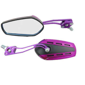 ESPEJOS UNIVERSALES IRON RACING RIEL NEGRO/MORADO