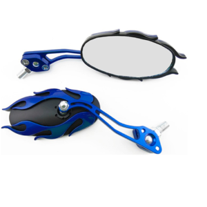 ESPEJOS UNIVERSALES IRON RACING FUEGO FURIA NEGRO/AZUL