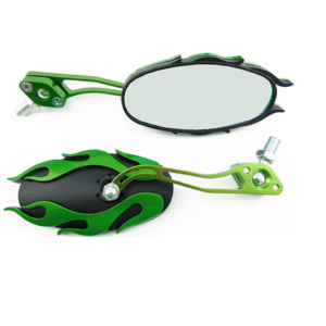 ESPEJOS UNIVERSALES IRON RACING FUEGO FURIA NEGRO/VERDE