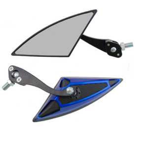 ESPEJOS UNIVERSALES IRON RACING TRIANGULO NEGRO/AZUL