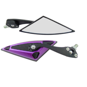 ESPEJOS UNIVERSALES IRON RACING TRIANGULO NEGRO/MORADO