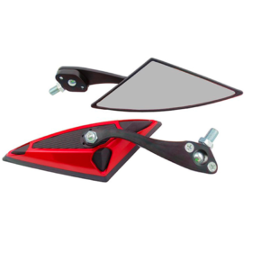 ESPEJOS UNIVERSALES IRON RACING TRIANGULO NEGRO/ROJO