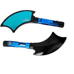 ESPEJOS UNIVERSALES IRON RACING HACHA AZUL