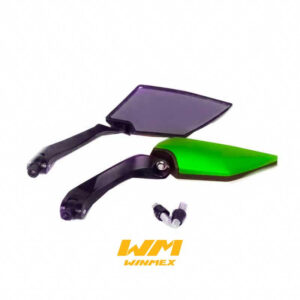 ESPEJOS UNIVERSALES JIREH CON ADAPTADOR 10 mm VERDE