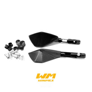 ESPEJOS UNIVERSALES CON ADAPTADOR 8MM Y 10MM MODELO M1 NEGRO