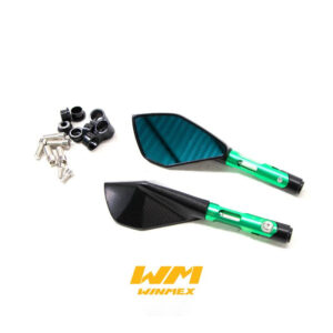 ESPEJOS UNIVERSALES CON ADAPTADOR 8MM Y 10MM MODELO M1 VERDE