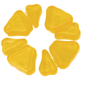 JUEGO DE GOMAS DE SPROCK (MAZA) HONDA BIZ 100 AMARILLO TRANSPARENTE