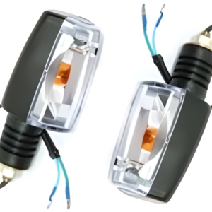 PAR DE DIRECCIONALES ITALIKA FT125, FT150 MICA BLANCA, LUZ AMBAR