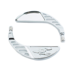 ESPEJOS UNIVERSALES CUSTOM METALICO CROMADO ROSCA DERECHA 10 MM.